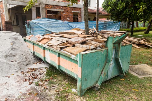 Eco-friendly garden clearance process in action