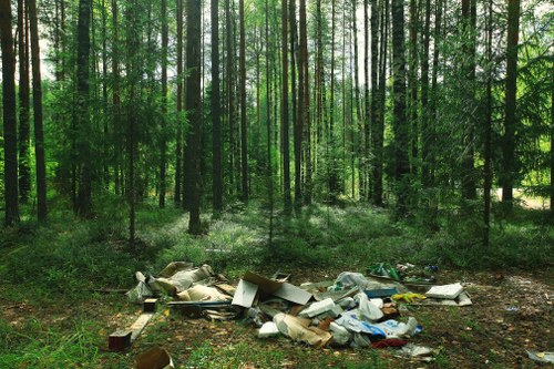 Variety of household items being cleared from a home